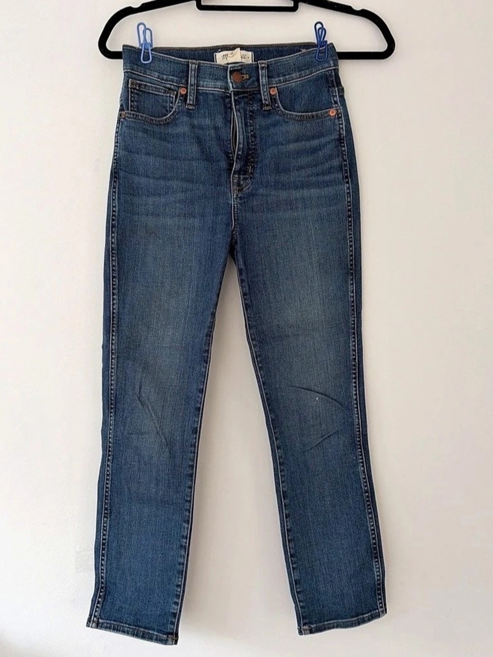 Madewell Stovepipe Straight Leg Jeans Blue Waist 24